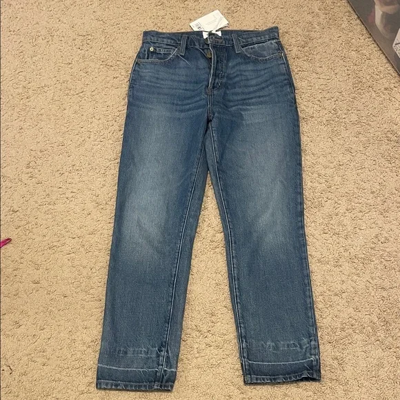 FRAME DENIM LE MAC JEAN LIGHT WASH HIGH RISE STRAIGHT LEG BUTTON FLY JEANS 25NWT - Picture 5 of 16